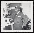 Employee, African American, Pepsi-Cola plant, black and white photograph